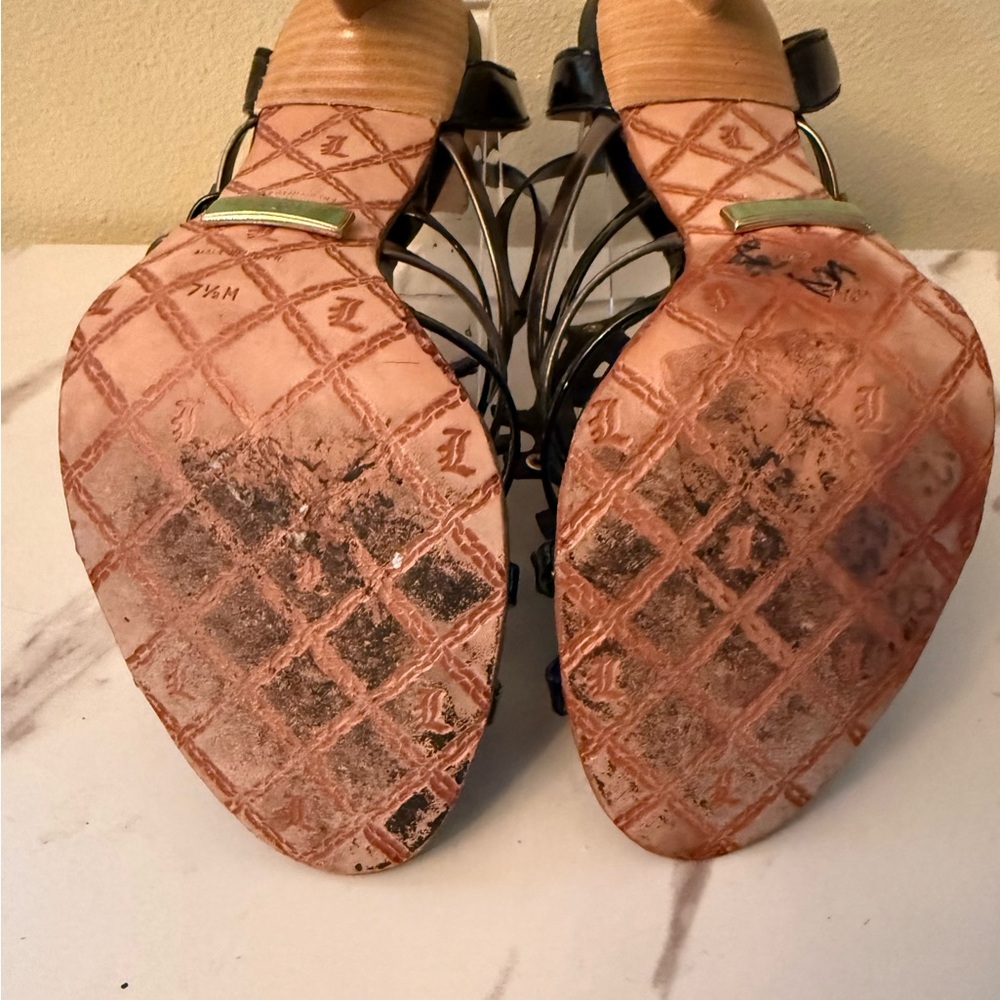 Lamb Black Cage Stilettos, EUC, Size 7-1/2 - Picture 11 of 12